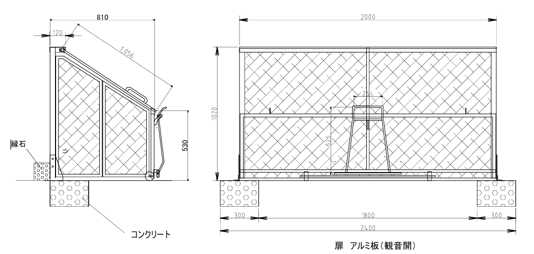 折りたたみ式ゴミステーション　ワンタッチ君　　　税抜価格：163,000